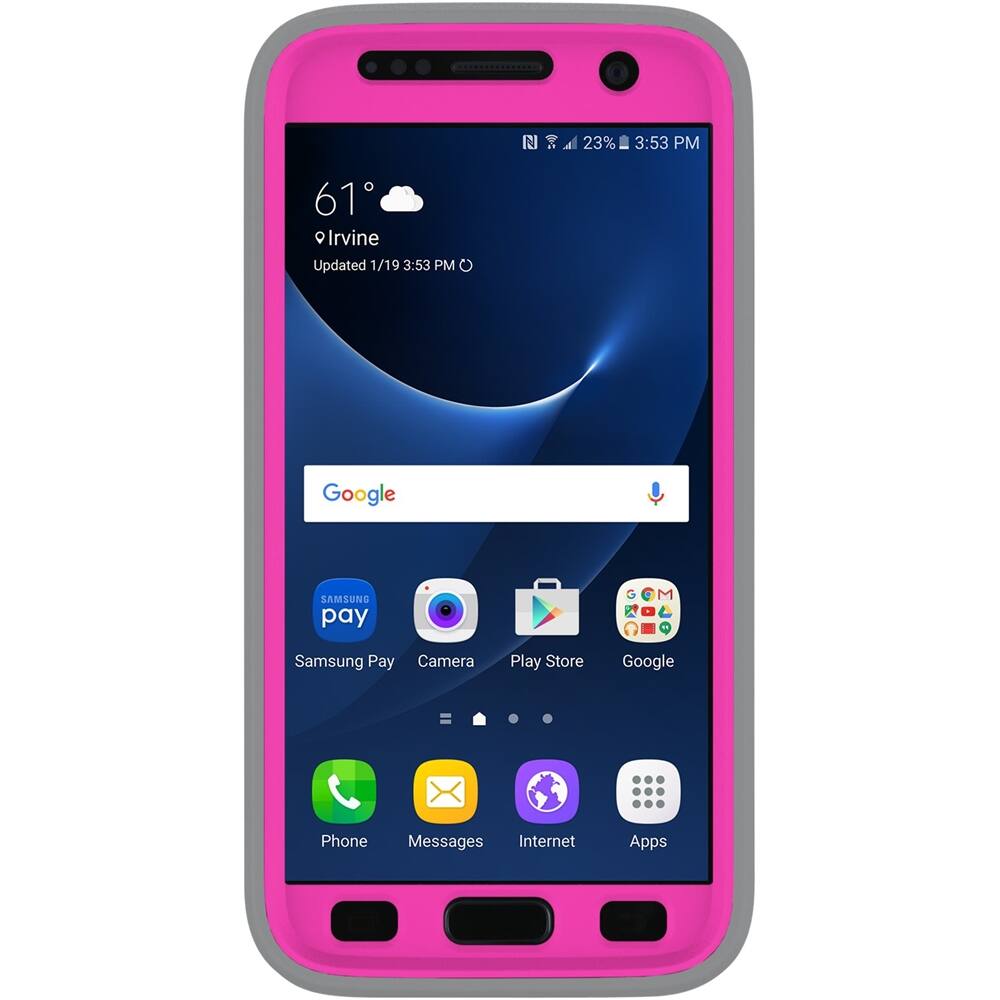 Front. Incipio - [PERFORMANCE] SERIES Protective Case for Samsung Galaxy S7 - Gray, Pink.