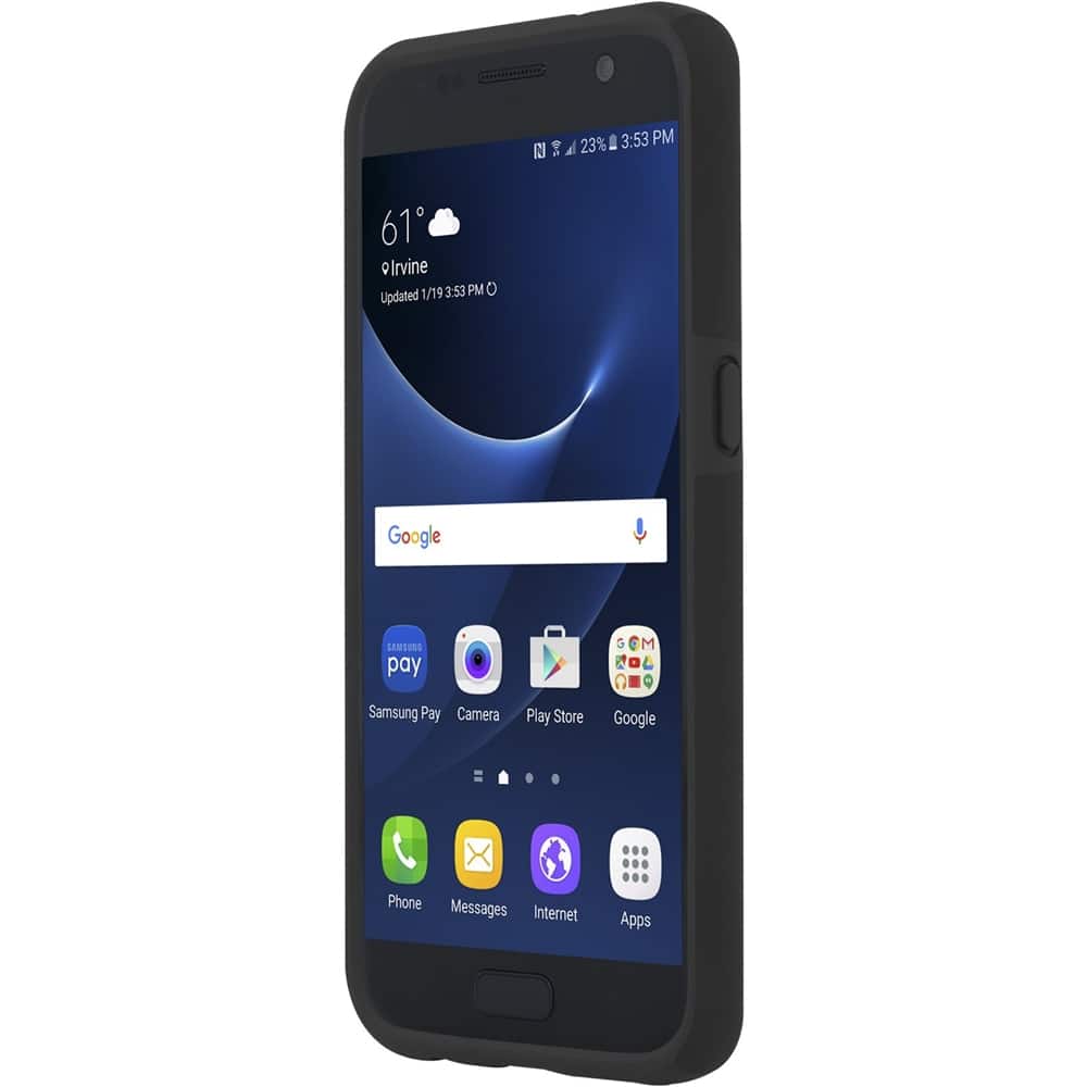 Front. Incipio - DualPro Back Cover for Samsung Galaxy S7 - Black.