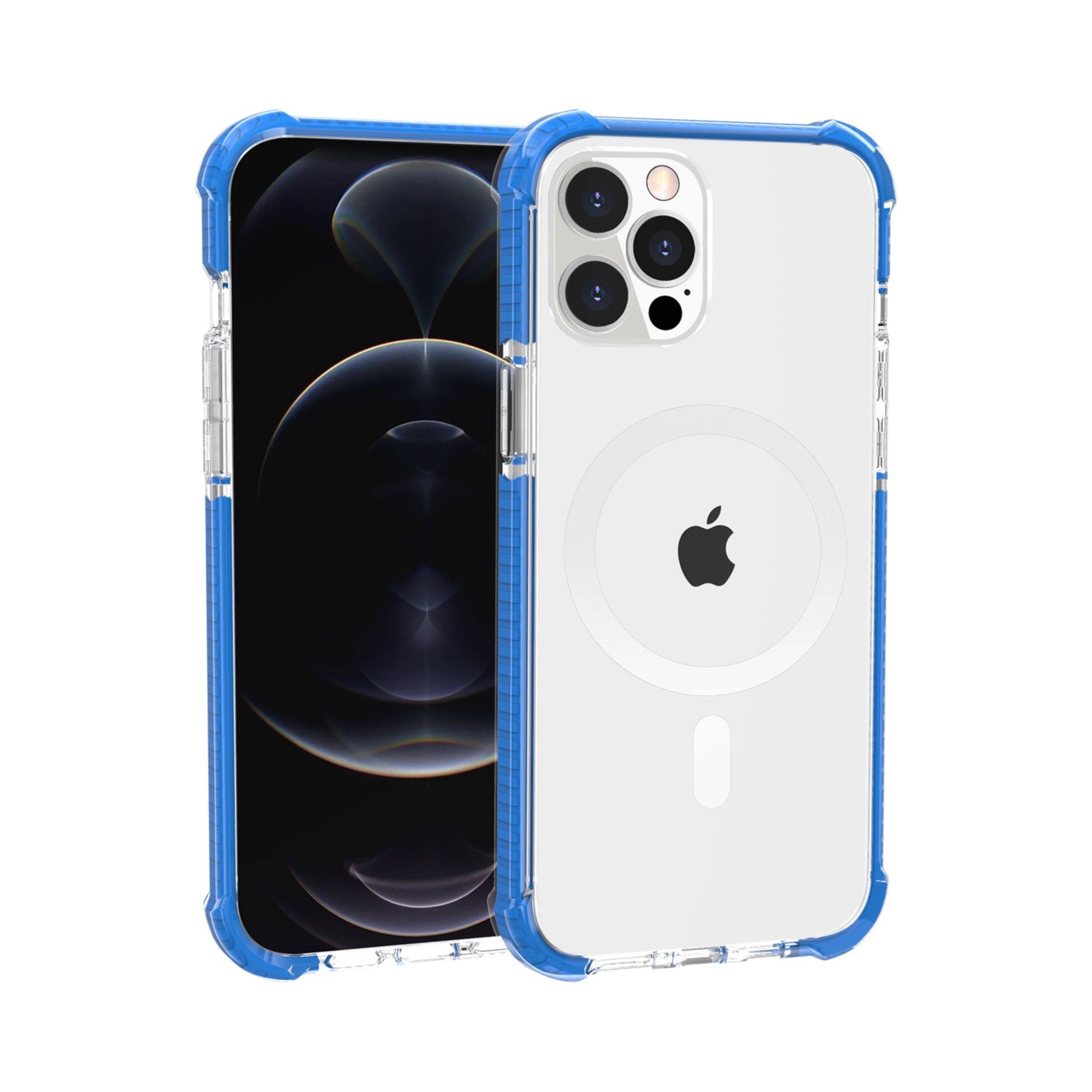 Angle. Kitcheniva - Magnetic Acrylic Hybrid Case With Screen Protector For iPhone 15 Pro Max BlueMagnetic Acrylic Hybrid Case With Screen Pr - Blue.