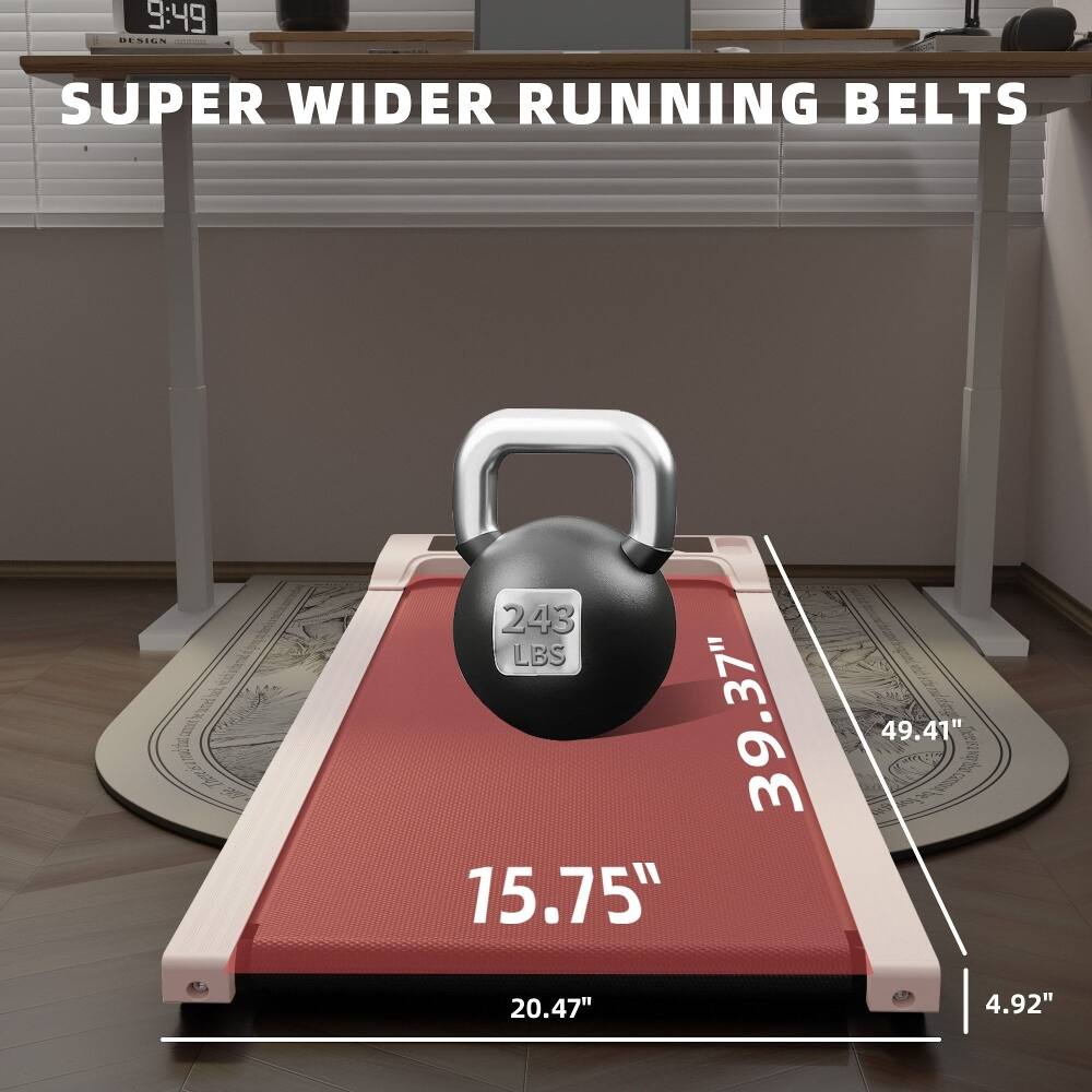 9:49 DESIGN SUPER WIDER RUNNING BELTS  
243 LBS  
39.37"  
15.75"  
49.41"  
20.47"  
4.92"