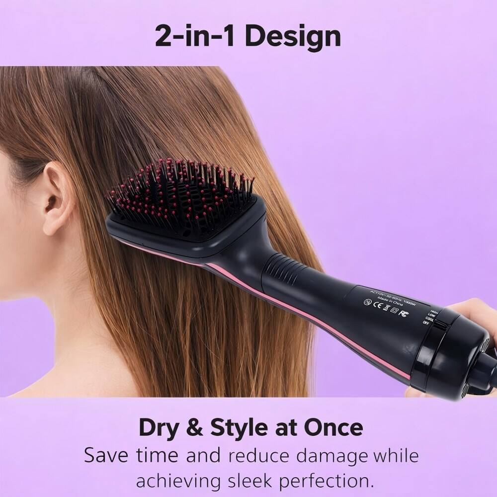 2-in-1 Design

Dry & Style at Once

Save time and reduce damage while achieving sleek perfection.
