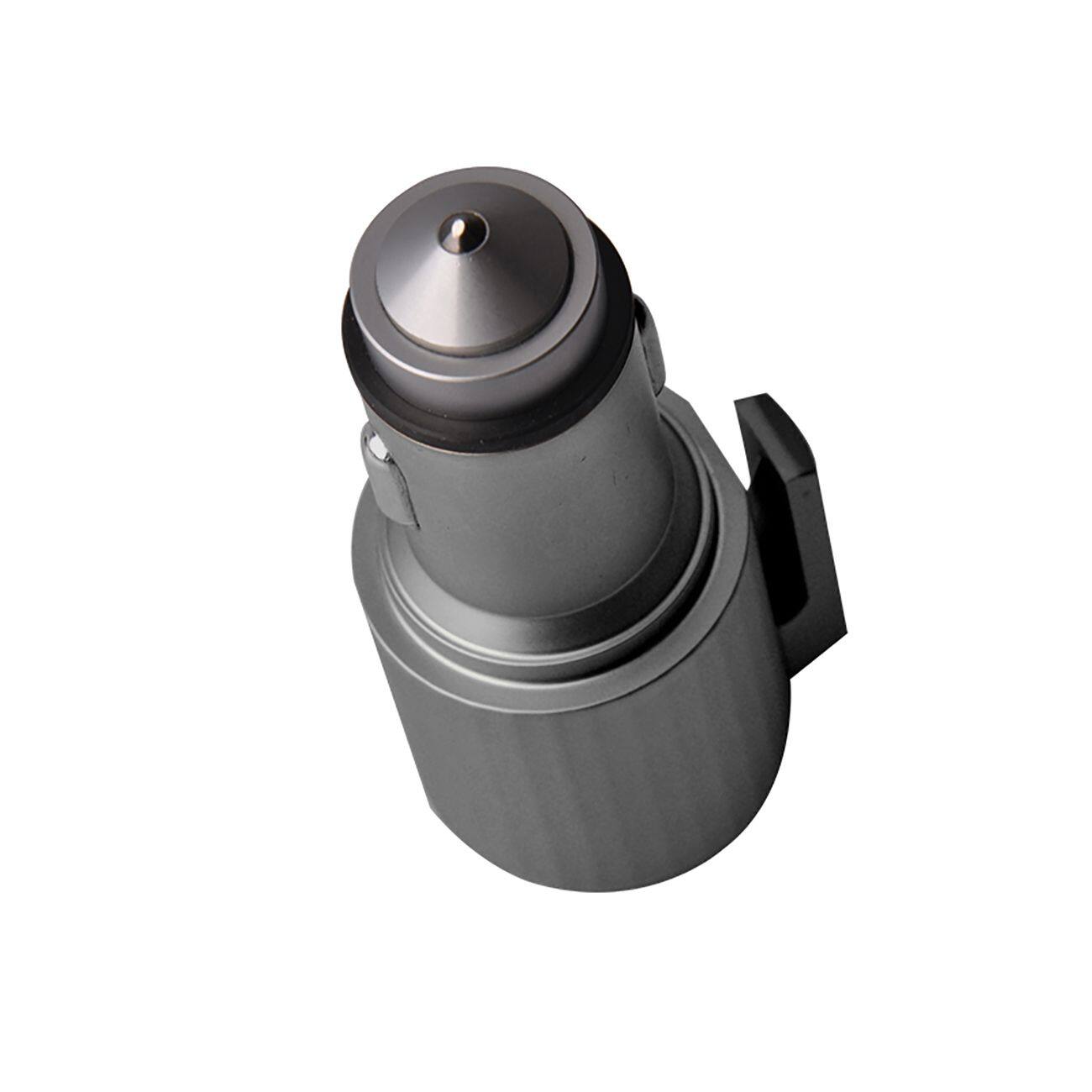Left. Reiko - Reiko Quick Car Charger, 4.8A Dual USB Fast car charger with Life Guard Charge Technology In Gray - Gray.