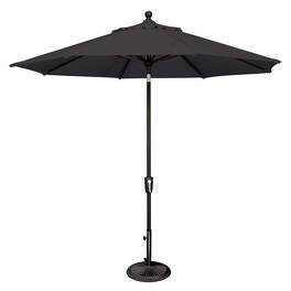 Mondawe - 9' Octagon Patio Umbrella Push Button Tilt Frame - Black