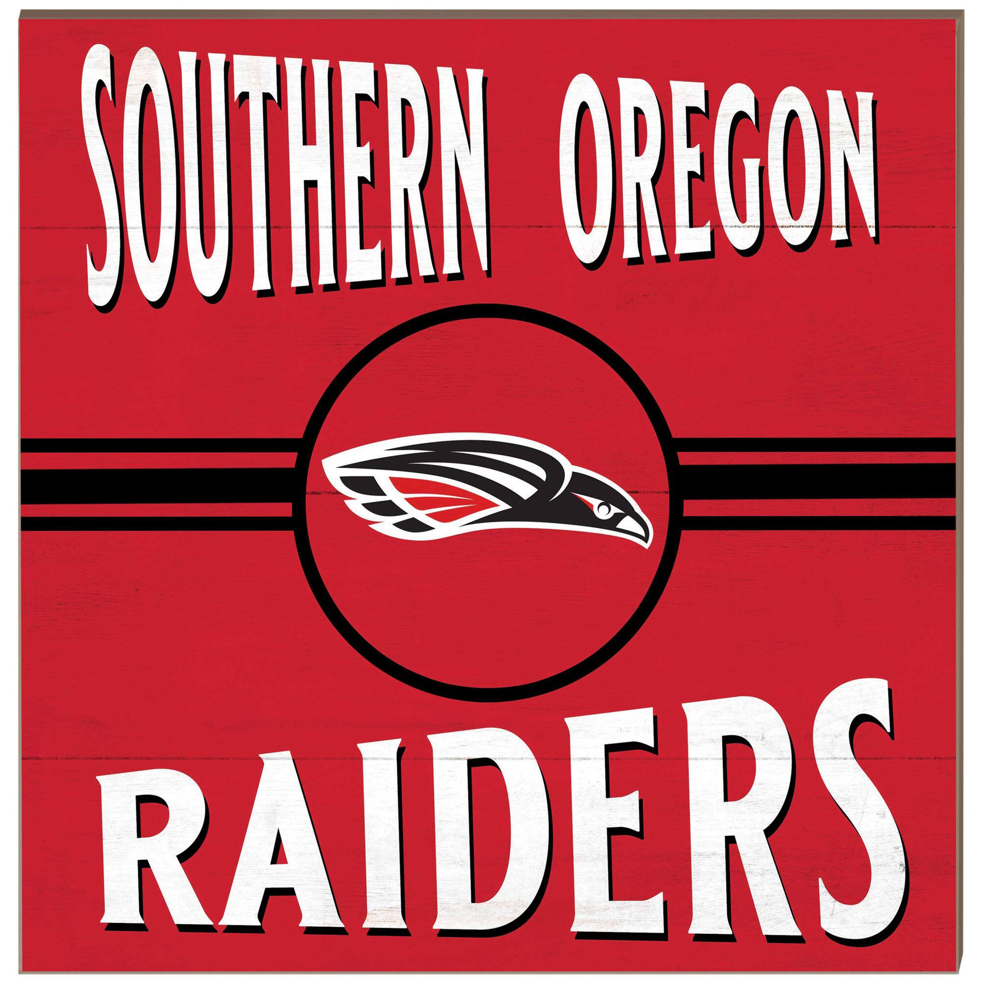Jardine - Southern Oregon Raiders 10'' x 10'' Retro Team Plaque - Red