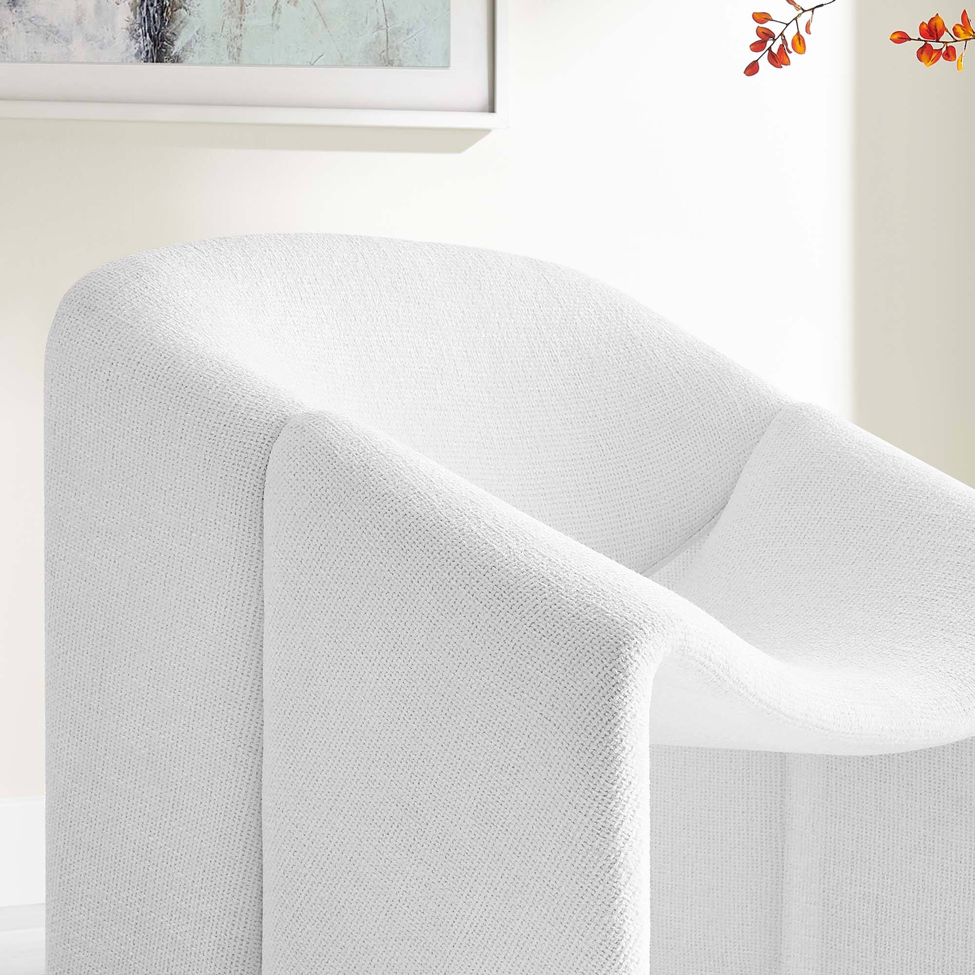 Alt View 1. Modway - Vivi Chenille Upholstered Accent Chair by Modway - Frost.