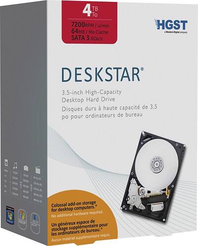 Front Standard. G-Technology - Deskstar 4 TB 3.5" Internal Hard Drive.