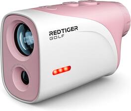REDTIGER - Mini Laser Golf Rangefinder, 1200 Yards, 7X Magnification, IP65 Waterproof, Slope Switch, Flag Pole Lock - Pink