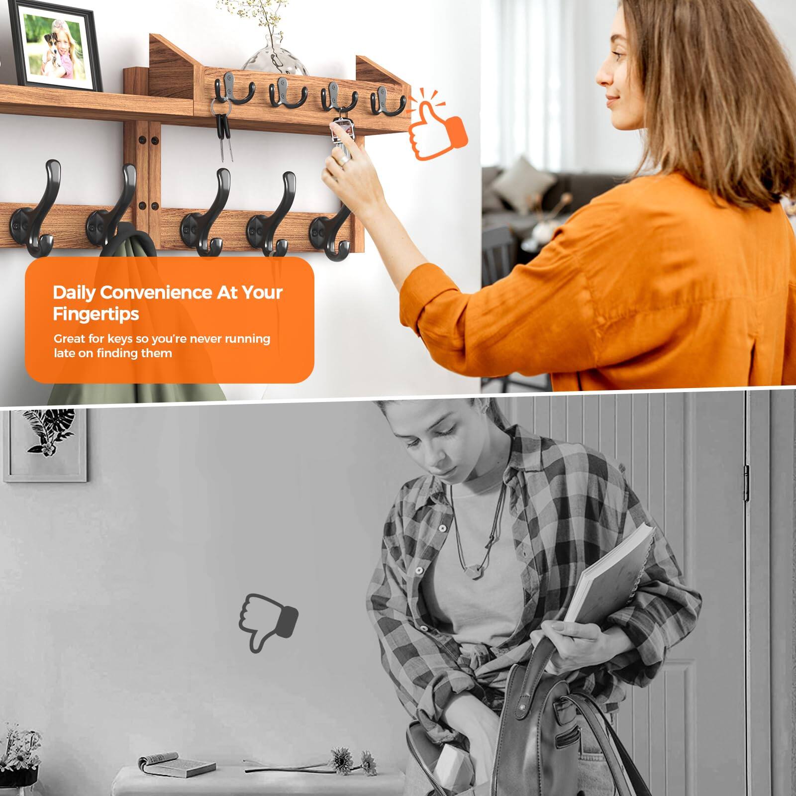 Daily Convenience At Your Fingertips  
Great for keys so you're never running late on finding them