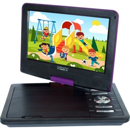 Cinematix - 9" Portable DVD Player - Purple - Larger Front