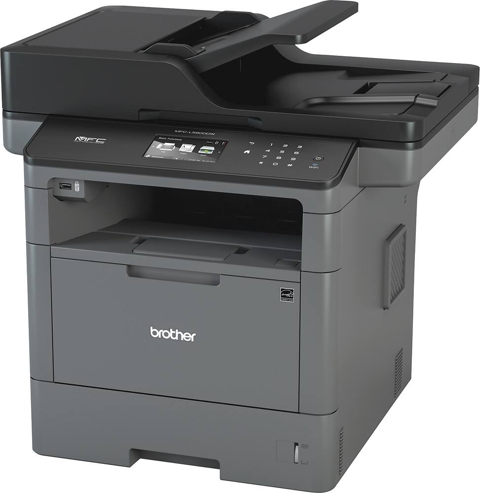 Left. Brother - MFCL5800DW Wireless Black-and-White All-In-One Laser Printer - Grey/Black.