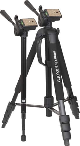 Sunpak - PlatinumPlus Ultra 7000 2-in-1 70" Tripod and Monopod - Silver - Angle_Zoom