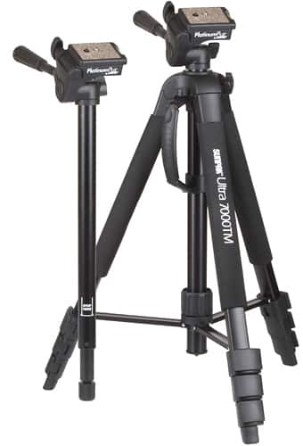 Alt View 15. Sunpak - PlatinumPlus Ultra 7000 2-in-1 70" Tripod and Monopod - Silver.