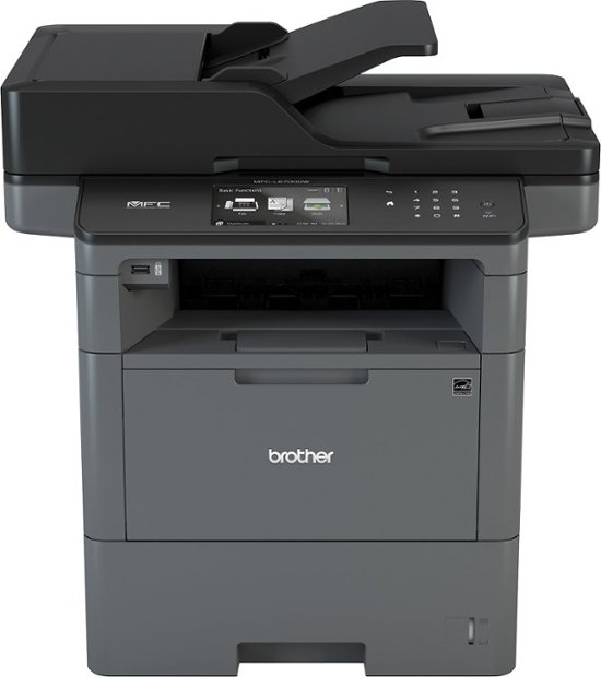 Front Zoom. Brother - MFC-L6700DW Wireless Black-and-White All In One Laser Printer - Black.