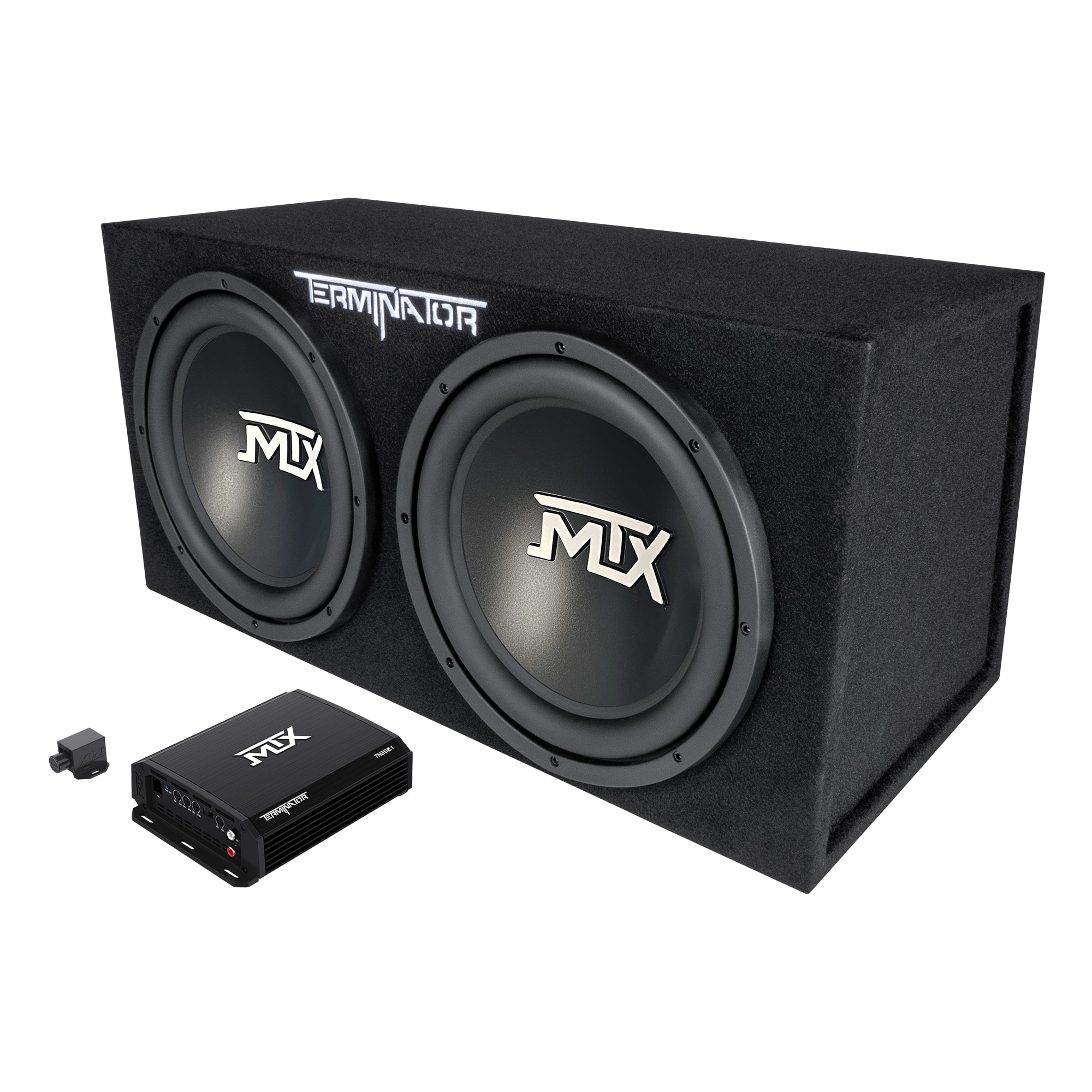 MTX - TNP212D2 12" 1200W Dual Loaded Car Subwoofer Audio w/ Sub Box and Amplifier - Black