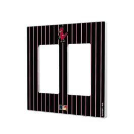 Keyscaper - 1950 Cooperstown Pinstripe Double Rocker Light Switch Plate - Multicolor