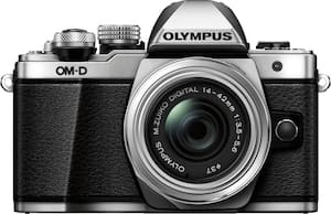 Olympus - OM-D E-M10 Mark II Mirrorless Camera with 14-42mm Lens - Silver - Front_Zoom