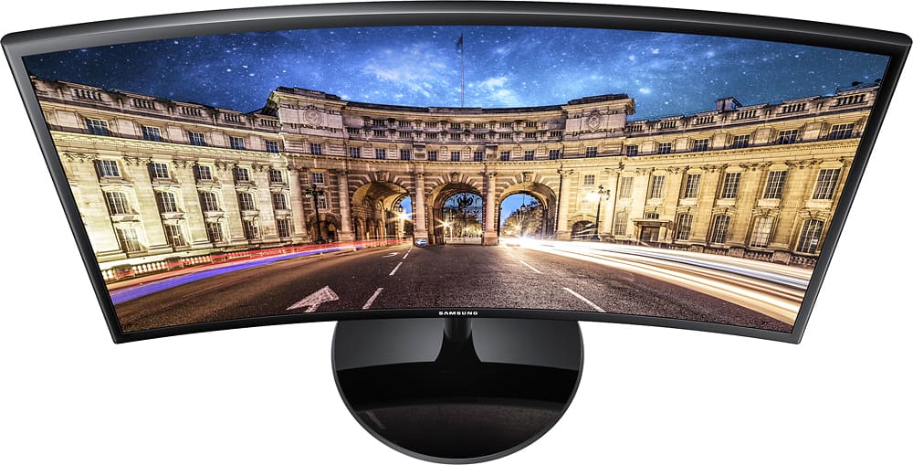 Alt View 11. Samsung - 390C Series 24" LED Curved FHD AMD FreeSync Monitor (HDMI, VGA) - Black.