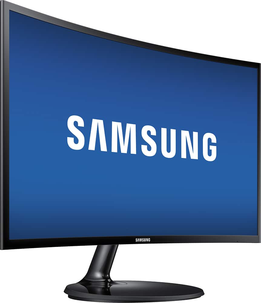Alt View 13. Samsung - 390C Series 24" LED Curved FHD AMD FreeSync Monitor (HDMI, VGA) - Black.