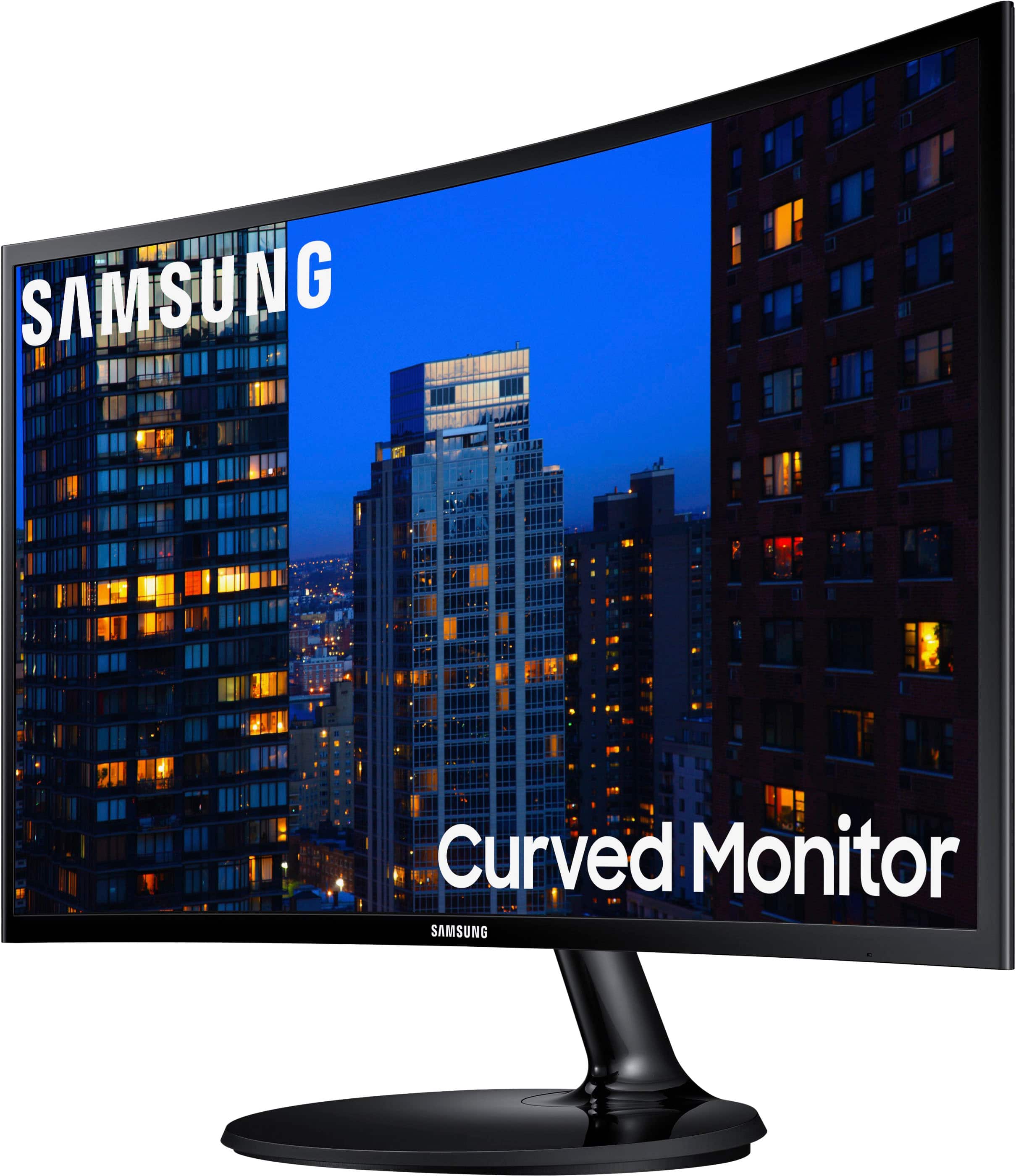 Alt View 16. Samsung - 390C Series 24" LED Curved FHD AMD FreeSync Monitor (HDMI, VGA) - Black.