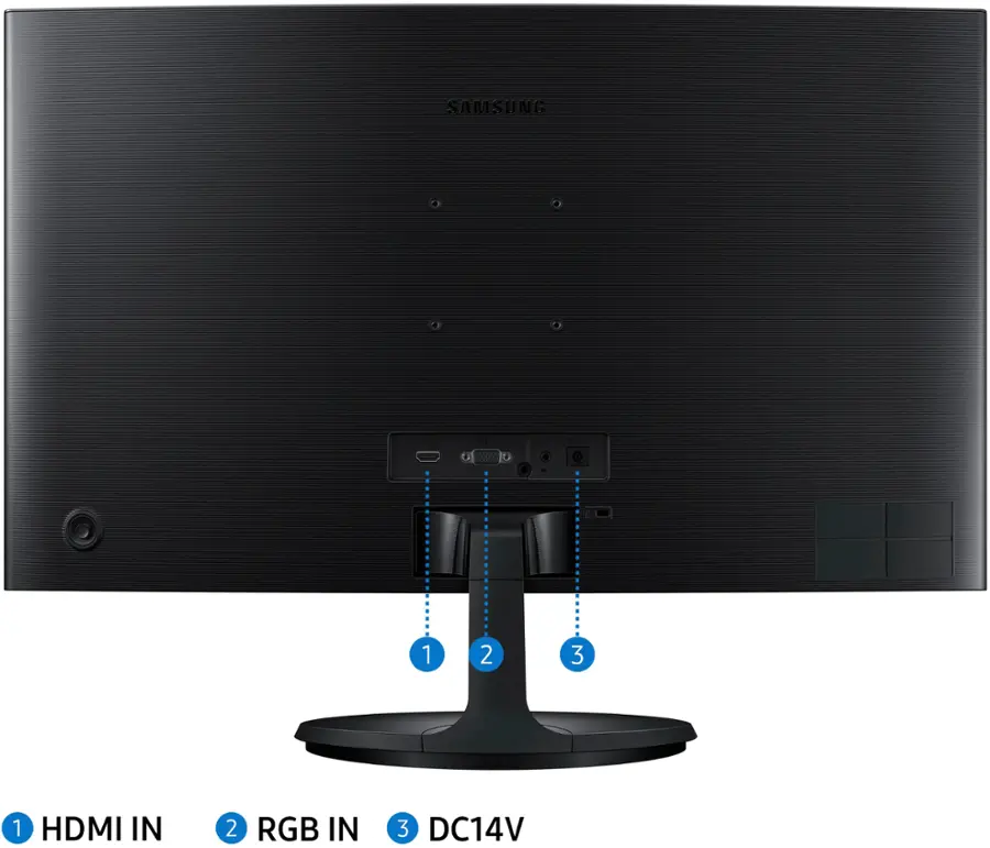 Alt View 19. Samsung - 390C Series 24" LED Curved FHD AMD FreeSync Monitor (HDMI, VGA) - Black.