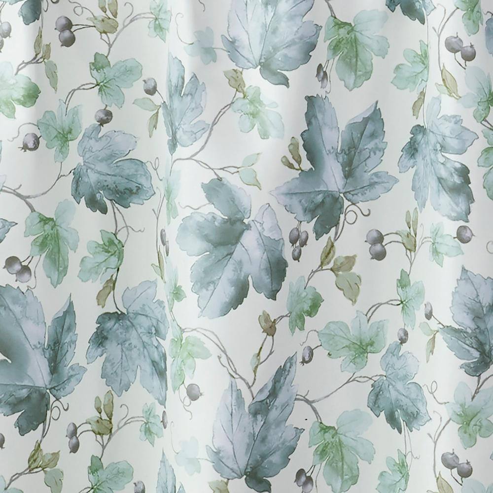 Angle. SKL Home - SKL Home By Saturday Knight Ltd Falling Leaves Tier Curtain Pair - 57" x 24" Blue - Blue.