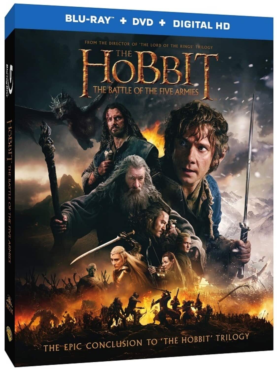 Front. The Hobbit: The Battle of the Five Armies   - BLU-RAY.
