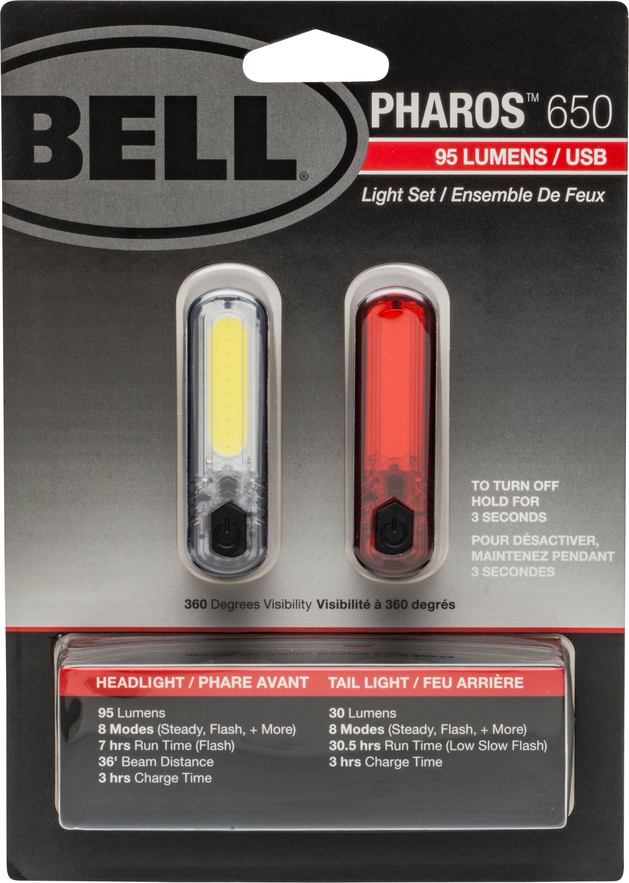 Alt View 11. Bell - Pharos 650 COB LED Bike Light Set for Bike and Scooter - Multicolor.
