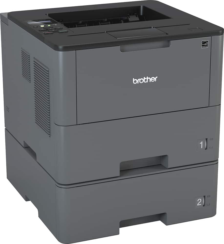 Angle. Brother - HL-L6200DWT Wireless Black-and-White Laser Printer - Gray.