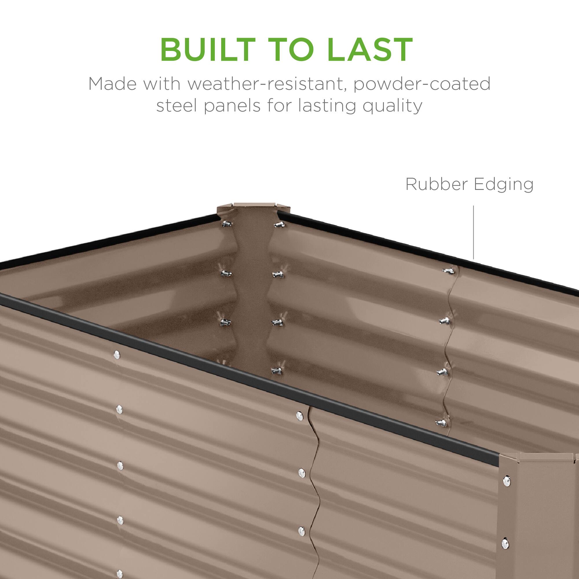 BUILT TO LAST

Made with weather-resistant, powder-coated steel panels for lasting quality

Rubber Edging