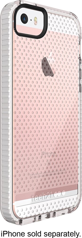 evo mesh case for iphone se, 5 and 5s - clear/white