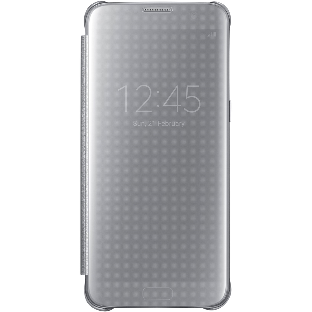 Læs omvendt Malawi Samsung S-View Flip Cover Flip Cover for Galaxy S7 edge Silver  EF-ZG935CSEGUS - Best Buy