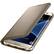 Angle. Samsung - LED View Cover Flip Cover for Galaxy S7 edge - Gold.