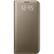 Front. Samsung - LED View Cover Flip Cover for Galaxy S7 edge - Gold.