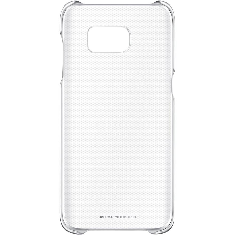Front. Samsung - Protective Cover Back Cover for Galaxy S7 edge - Silver.
