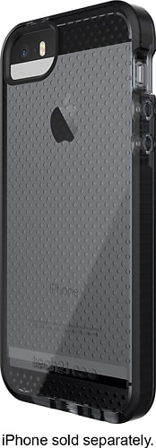 Tech21 - Evo Mesh case for iPhone SE, 5 and 5s - Smokey/Black - Larger Front