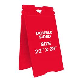 Jumbl - A Frame Sandwich Board – 22 x 28” Display Sidewalk Sign with PVC Sign Protector - Red