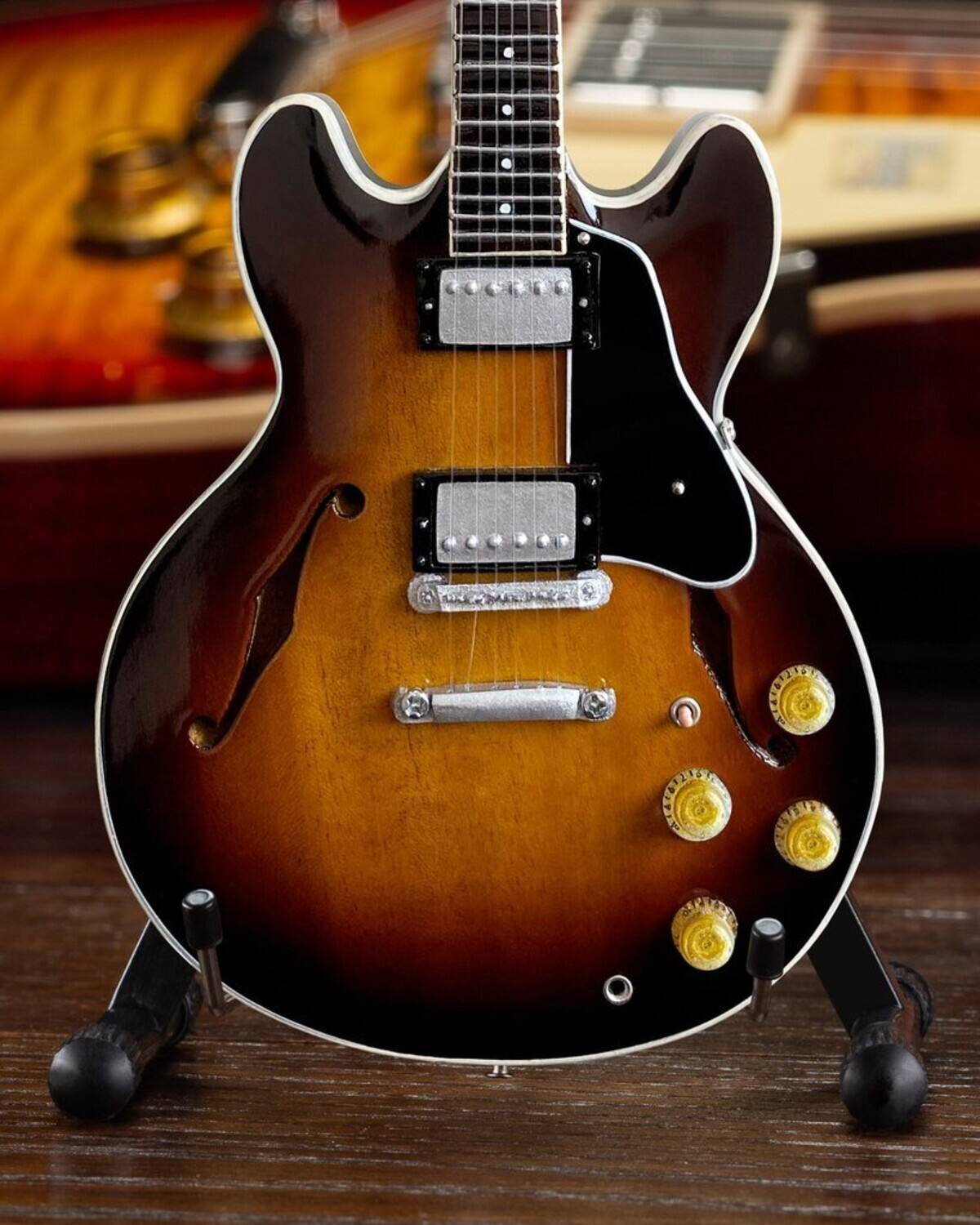 Alt View 3. Axe Heaven - Axe Heaven -Gibson ES-335 Vintage Sunburst Mini Guitar Replica Collectible   - COLLECTIBLES - Multicolor.