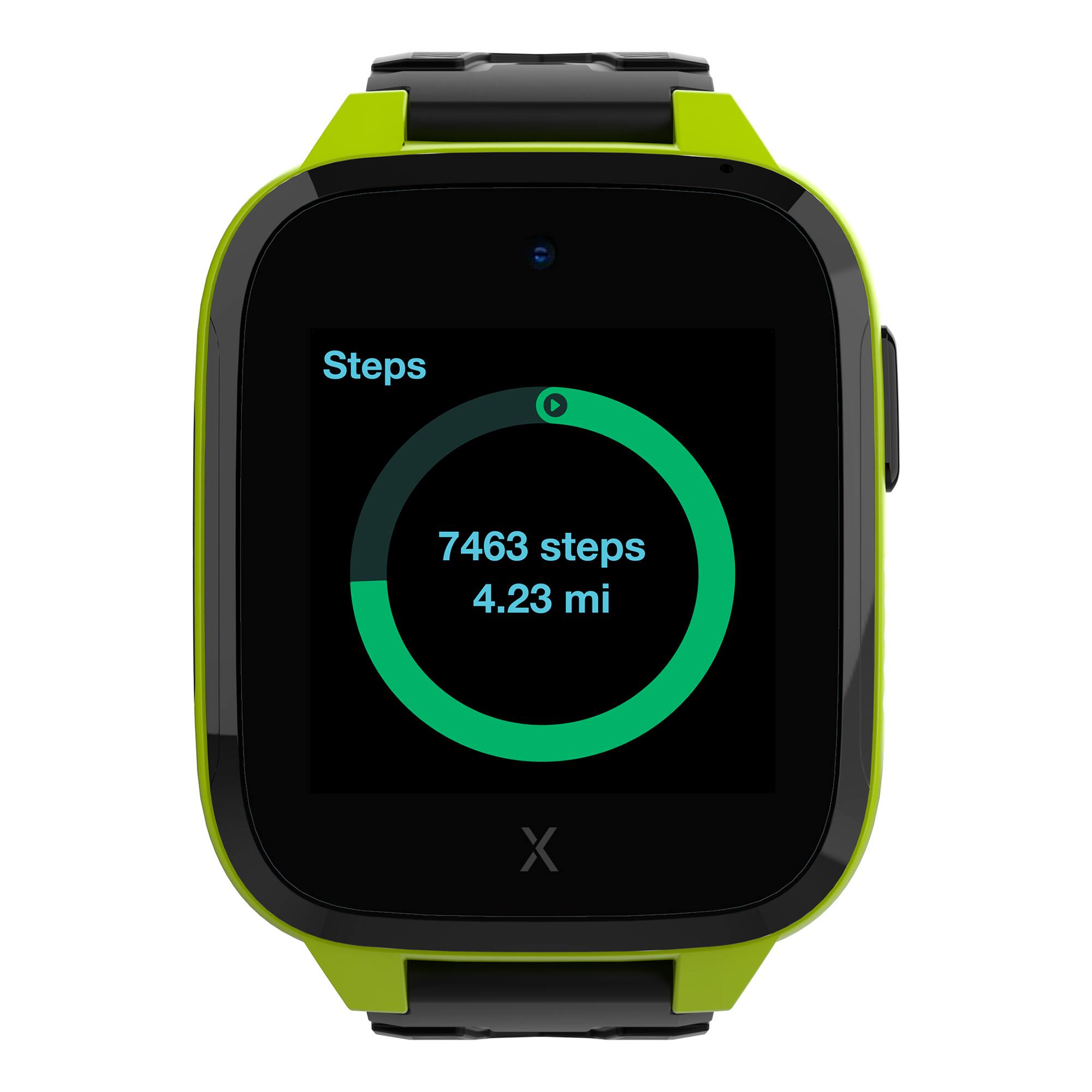 Alt View 3. Xplora - Kids' XGO3 (GPS + Cellular) Smart Watch 42mm Calls, Messages, SOS, GPS Tracker, Camera, Step Counter, SIM Card - Green.