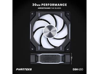 Phanteks D30 120 DRGB PWM Fan, Reverse Airflow, ARGB/DRGB, Daisy Phanteks D30 120 DRGB PWM Fan, Reverse Airflow, ARGB/DRGB, Daisy