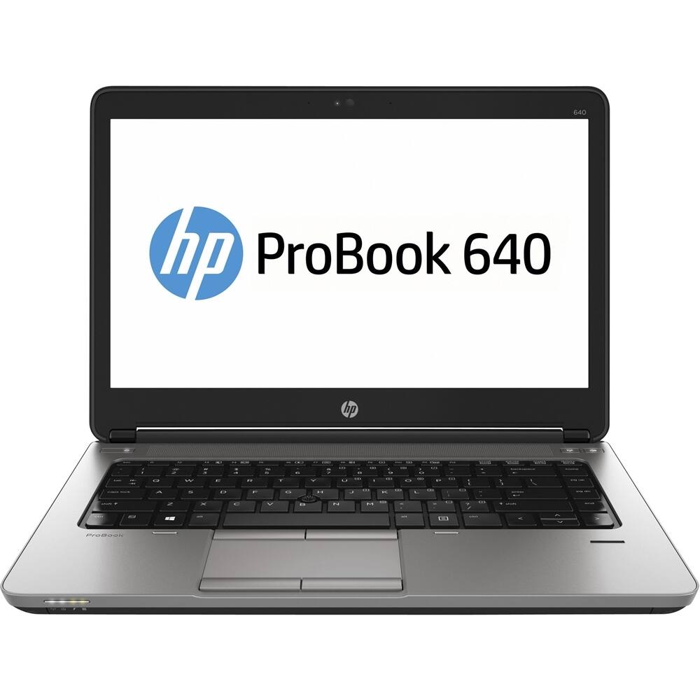 Front. HP - ProBook 14" Refurbished Laptop - Intel Core i7 - 8GB Memory - 256GB Solid State Drive - Black, Silver.