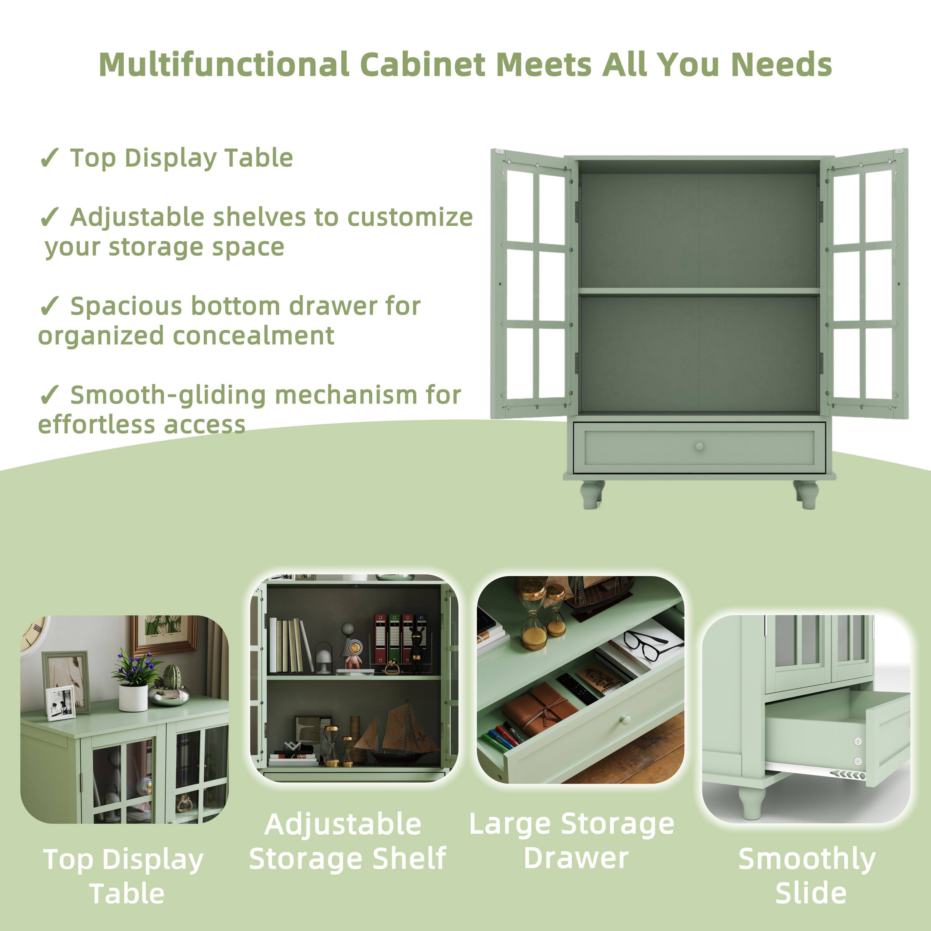 Multifunctional Cabinet Meets All You Needs

- Top Display Table
- Adjustable shelves to customize your storage space
- Spacious bottom drawer for organized concealment
- Smooth-gliding mechanism for effortless access

Top Display Table

Adjustable Storage Shelf

Large Storage Drawer

Smoothly Slide