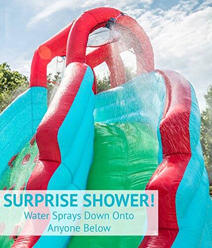 SURPRISE SHOWER!  
Water Sprays Down Onto Anyone Below
