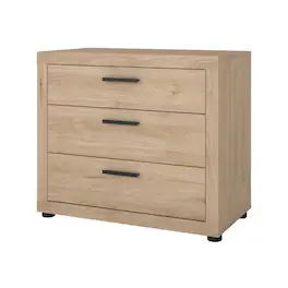 Tvilum - Mira 3 Drawer Chest, Jackson Hickory - Brown