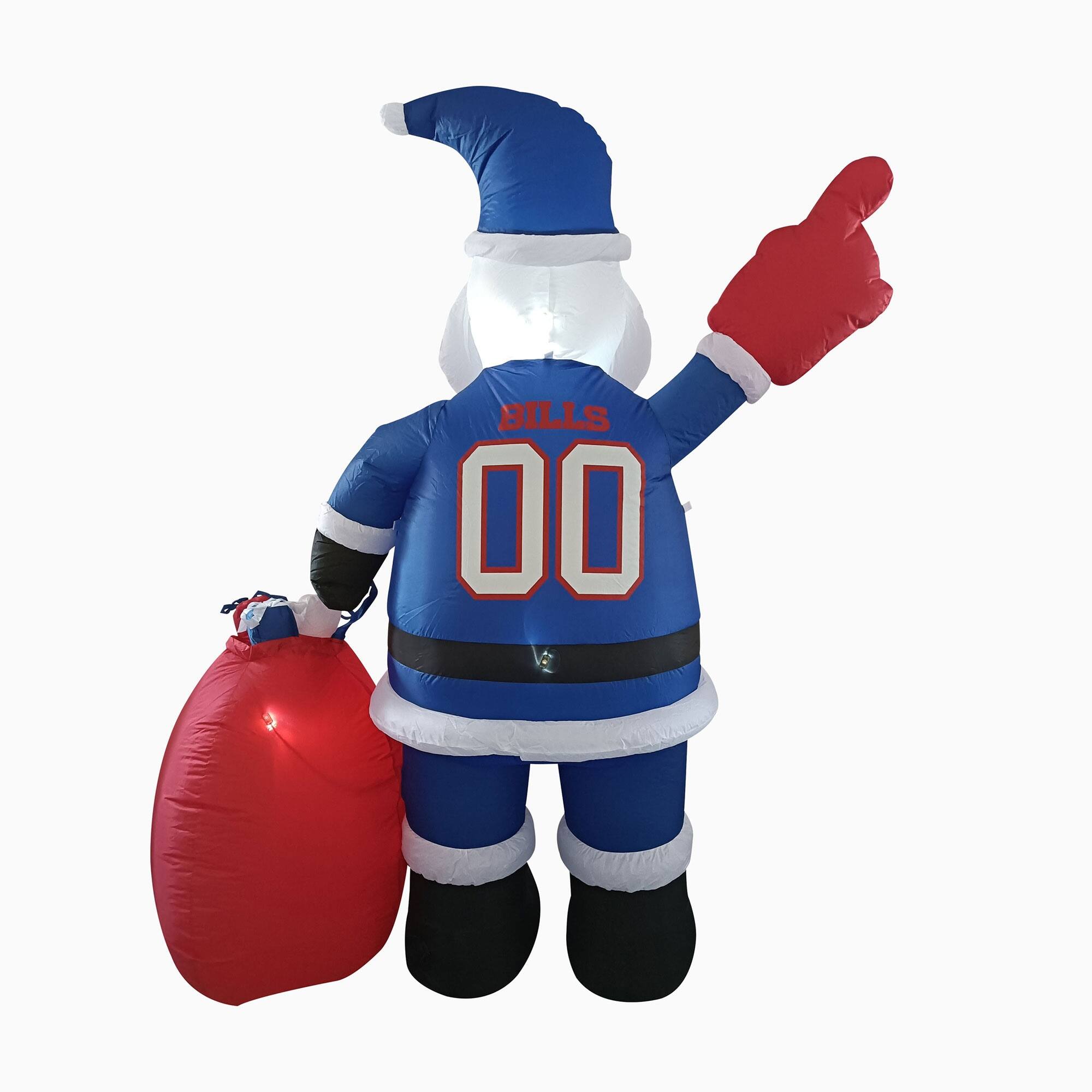 Alt View 2. Logo Brands - Buffalo Bills 7' Inflatable Santa - Multicolor.