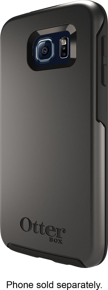 Front. OtterBox - Symmetry Series Case for Samsung Galaxy S6 Cell Phones - Black.