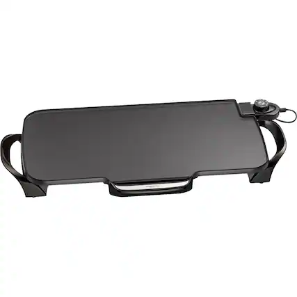Left. Presto - 22" Electric Griddle with removable handles - Black.