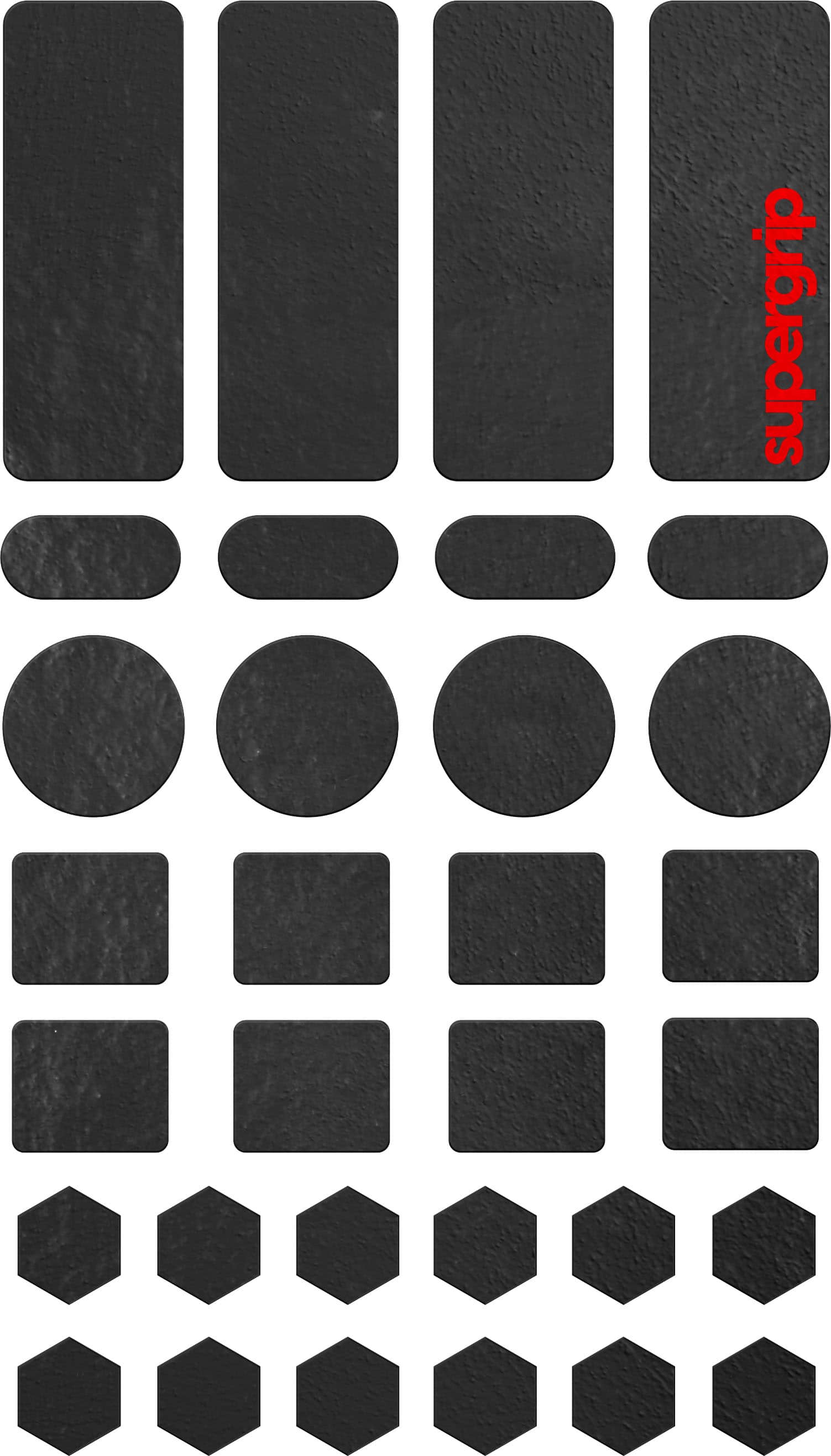 Pulsar - Supergrip Universal Grip Tape - Precut Sheet - Black - Front_Zoom