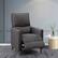 Left. CorLiving - Alder Manual Fabric Recliner - Dark Grey.