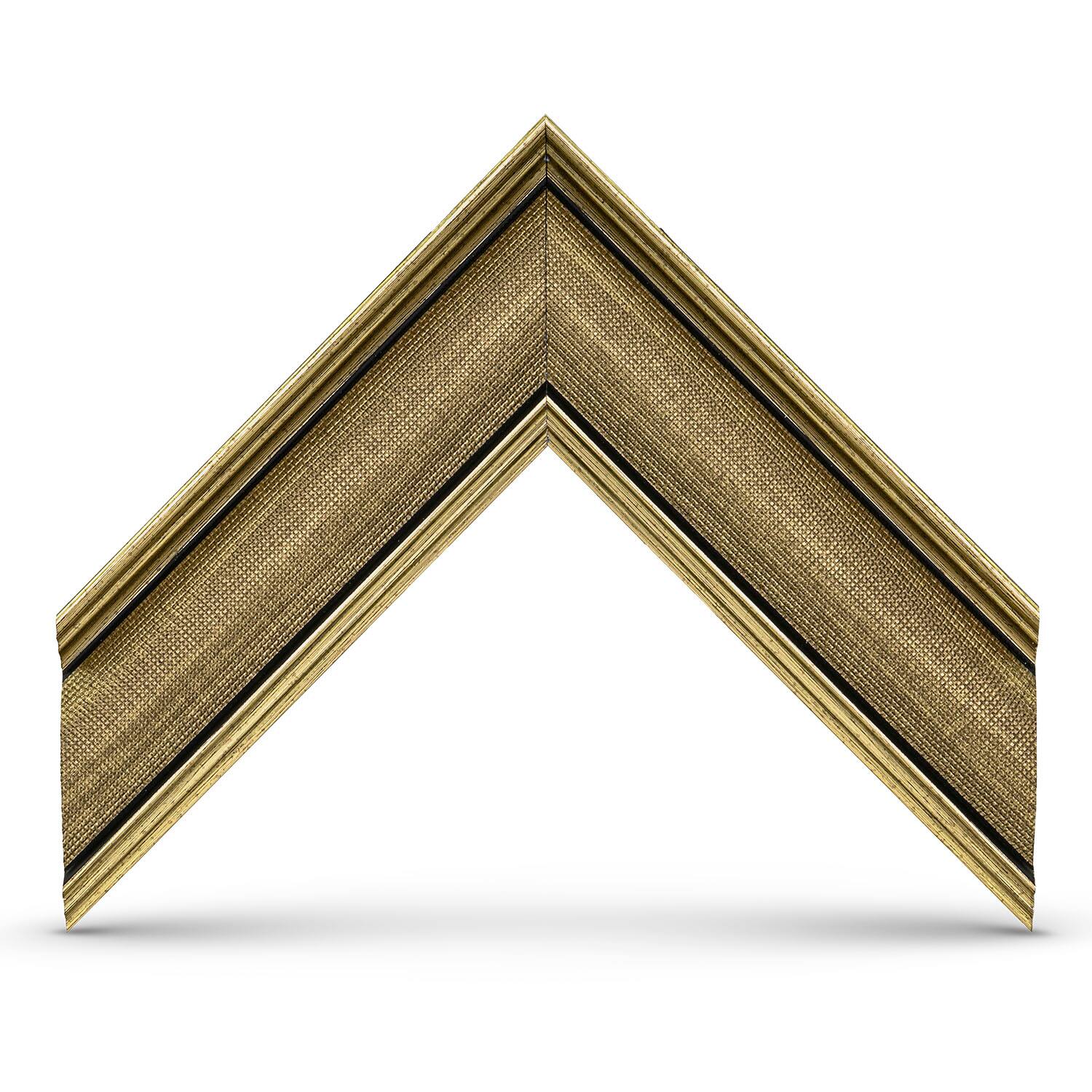 Alt View 12. Deco TV Frames - 50" Slim Bezel for Samsung The Frame TV - Industrial Brass.