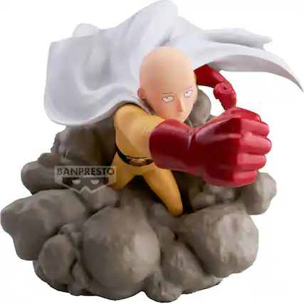 Front. PopMarket - Banpresto - One Punch Man - Diorama - Saitama Statue - COLLECTIBLES - Multicolor.